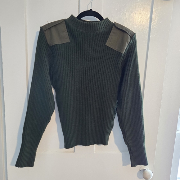 Dscp Sweaters - DSCP Valor Collection Wool Service Sweater Men's Size:36 Olive Green US Military